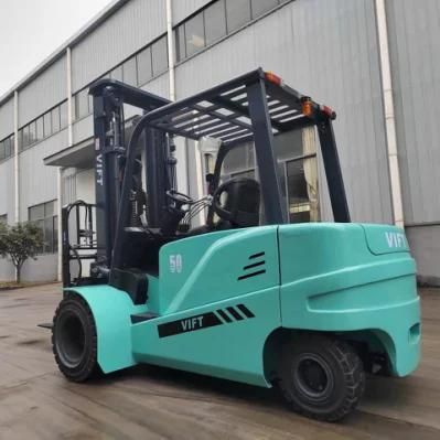 Vift Design Stronger Battery 4500 5000kg Capacity Electric Forklift Truck AC Motor Hydraulic Forklift