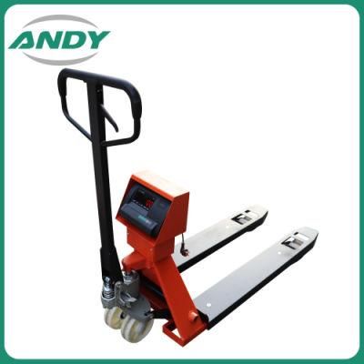 High Quality Heavy Duty Manual Weighing Forklift with Scale