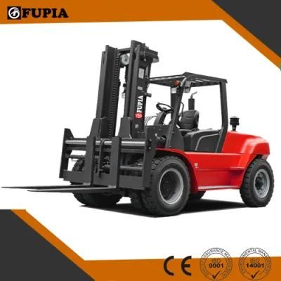 Warehouse Fork Lifter 8 Ton IC Pneumatic Tire Diesel Forklift