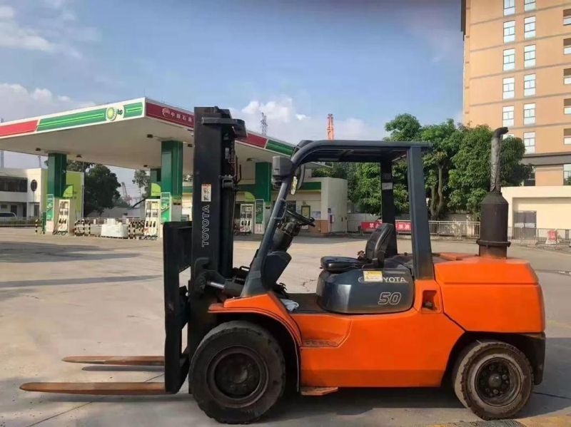 Toyota 5t 8fd50n Second Hand Forklift 5t Toyota 7fd50n 8fd50n Used Forklift Handling Machinery Equipment Diesel Forklift