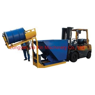 Material Handling Equipment Forklift Attachment Trash Drum Dumper