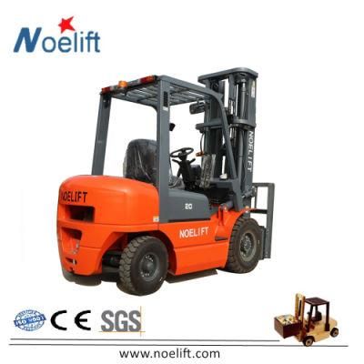 3tn Full View Mast Fork Carriage 3000kgs Propane Gas Petrol Forklift Truck with Gas Bottle