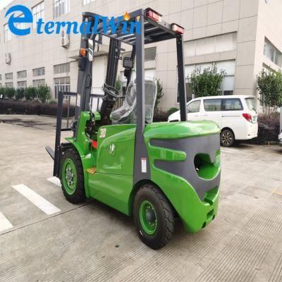 Best Selling 1.5 Ton 2ton 2.5tons 3 Tons 3.5t 4 Wheel Lithium Battery Electric Forklift with Free Mast