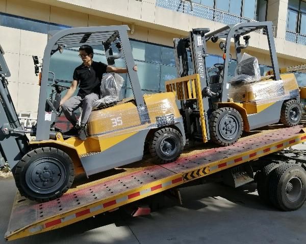 Interquip 2 Tons 3 Tons 4 Tons Diesel Forklift Truck Customization for Overseas Industrial Market
