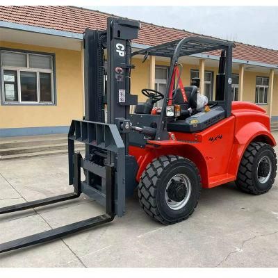 Eltie Fuel Efficiency 4X4 Rugged 5 Ton Diesel All Terrain Outdoors Forklift