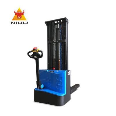 Niuli Electric Forklift Capacity 1.5ton Full Electric Stacker for Warehouse