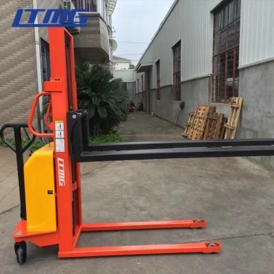 New Half-Electric Ltmg 1.5ton Stacker 2ton 1t Semi Electric Forklift with Factory Price