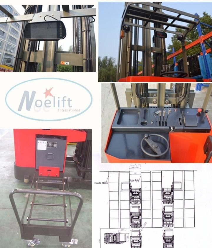 Lift Height 5.5m with Triplex Mast AC Motor 3 Way Vna Forklift Electric Stacker 5 Meter