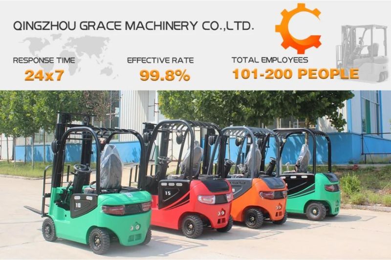 Hot Sale 1-3 Ton Electric Forklift Truck International Brand Controller Economy Forklift High Performance with CE