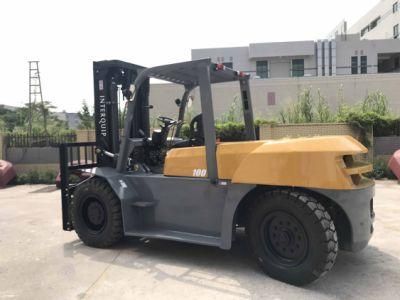 Good Performance Double Front Tires 10 Ton Diesel Forklift with Isuzu 6bg1 Engine