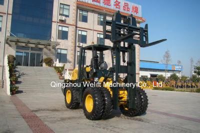 Welift10t Ce Certified 4WD Rough Terrain Forklift