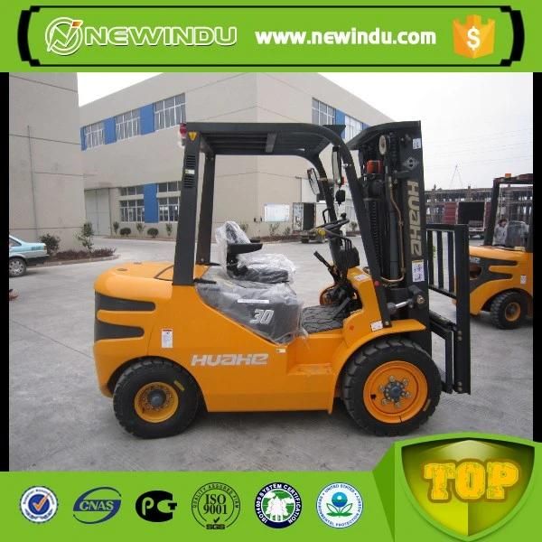 Huahe Small Triplex Masts Hand 3 Ton Hydraulic Diesel Engine Forklift