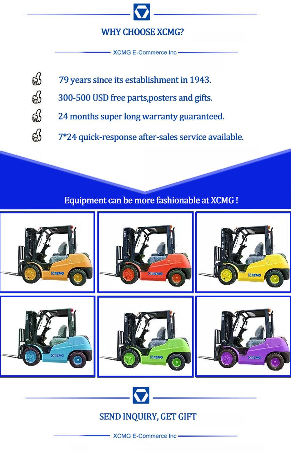 XCMG Intelligent 1.6ton 1.8ton 2ton Empilhadeira 3 Wheel Eletrica Battery 48V Narrow Aisle Side 3way Electric Forklift