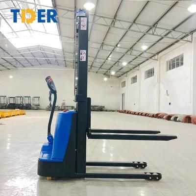 New 1-2 Ton Tder Electric Stacker Truck for Warehouse Hot
