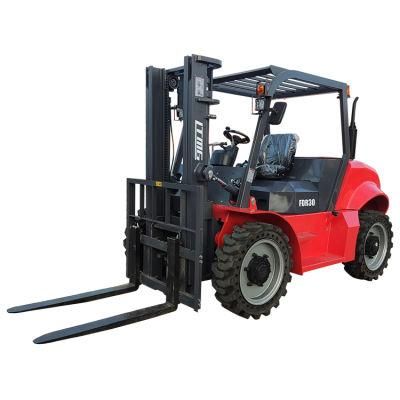 4WD Small off Road Forklift 3 Ton 3.5 Ton 4 Ton 5 Ton Four Wheels Drive Forklift ATV Forklift All Rough Terrian Forklift with Optional Engine