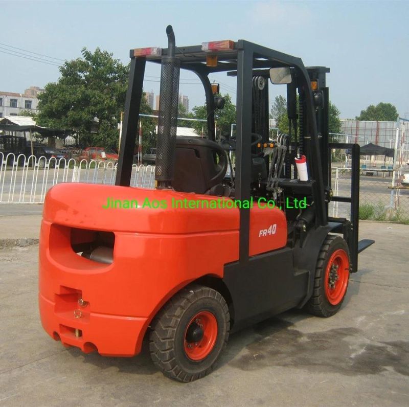 Optional Construction Machinery Fr40 4t Lifting Equipment 4ton Diesel Forklift Truck