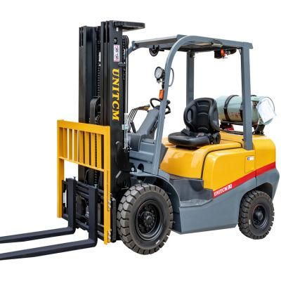 Hifoune 2 Ton 2.5 Ton 3 Ton Triplex 4500mm Mast Side Shift LPG Gasoline Forklift