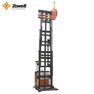 New &gt; 5000mm Zowell Wooden Pallet Lithium Battery Truck Vna Fork Lift