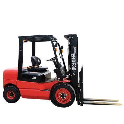 Erdf30 Hydraulic New Diesel CE Approved 3ton Forklift with Euro3 Engine for Sale