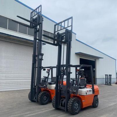 Good Service 3 Ton Hydraulic Diesel Fork Lift Truck 3t Forklift Price