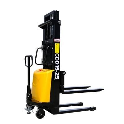CE Approved China Hot Sale Cdd15 Semi Electric Stacker Stacker Forklift