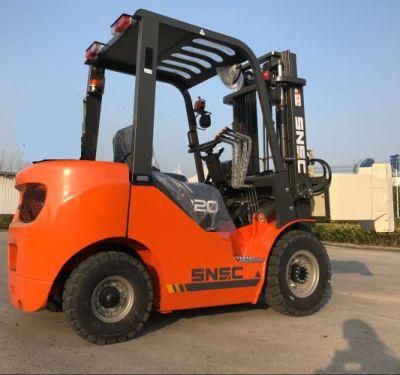 Isuzu Engine 2ton Forklift with Paper Roll Clamp
