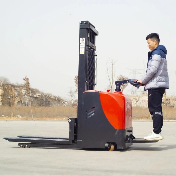 Factory Supply 2 Tons 3/3.3/4/4.2/4.5/4.7/5 Meters Full Electric Stacker Stand on Driving