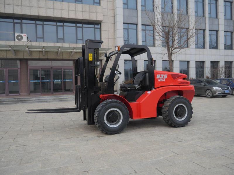 CE Approved Multifunction 4WD Diesel off Road Rough Terrain Forklift with Side Shift