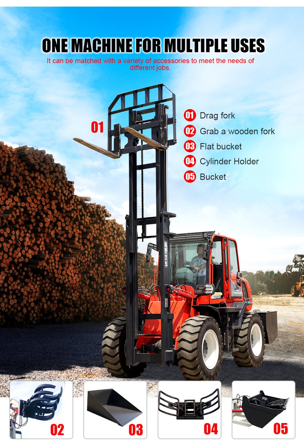 off Road Forklift Sizes Counterbalance Warehouse Small Electric Forklift Accessories