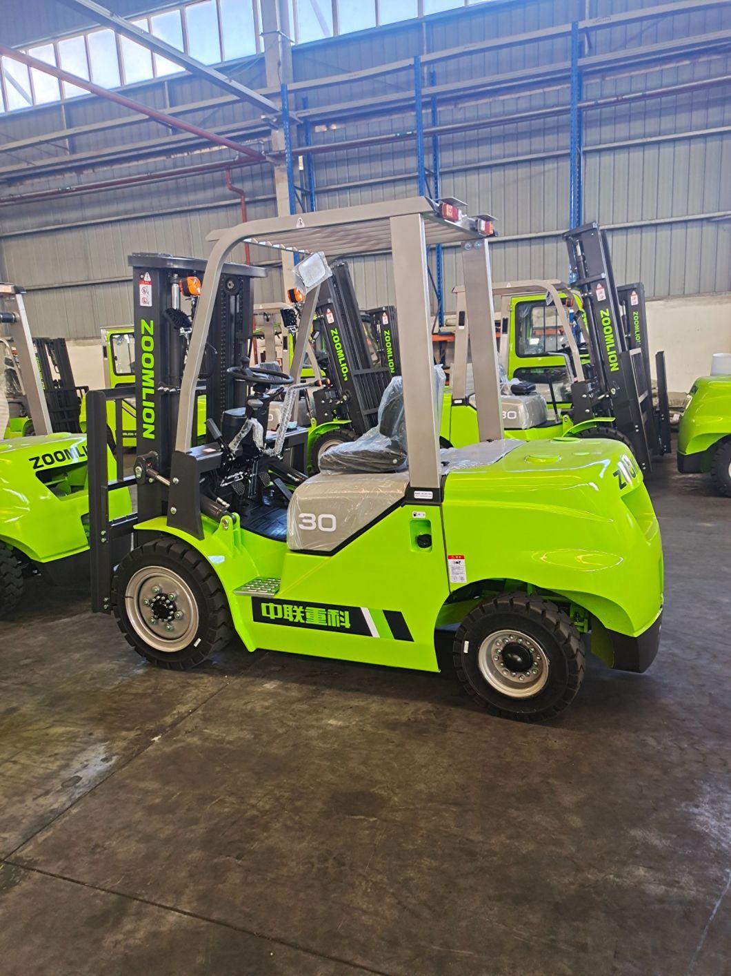Low Price High Quality Zoomlion 3 Ton Forklift Diesel Electric Engine with Solid Tire Fd30z