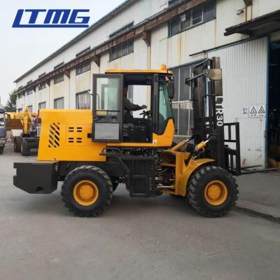 New Ltmg China Articulated Four Wheel Diesel Rough Terrain Forklift with Good Service