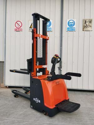 New Onen Stand-on Driving Forklift Electric Double Pallets Handling Stacker