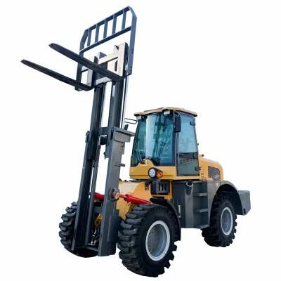 High Quality 4 Ton 5t 4WD All Terrain Diesel Forklift
