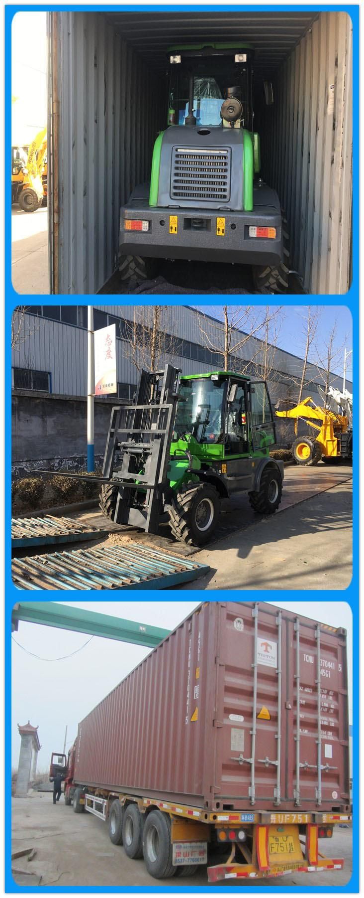 CPCD30 all rough terrain forklift 3 ton lifting load diesel forklift trucks 4WD hydraulic 3m lifting height cheap price for sale