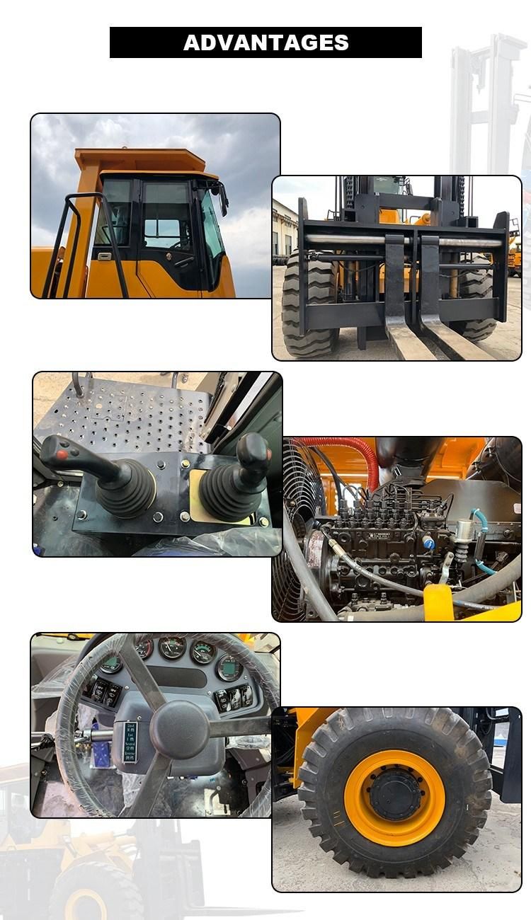 Ltmg Forklift 20ton 20K 20000kg All Rough Terrain Forklift Heavy Duty 4WD off Road Rough Terrain Forklift with Cab