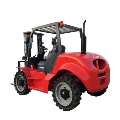 Everun EPA CE Ertf30-4WD 3t Counter Balance Warehouse EPA Home New Bucket Small China Diesel Rough Terrain Forklift Price