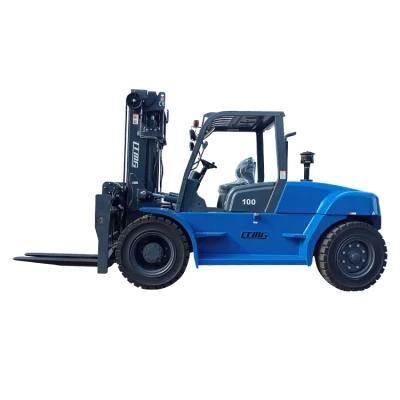 Ltmg Double Front Tires 10ton Capacity Diesel Forklift with Fork Positioner