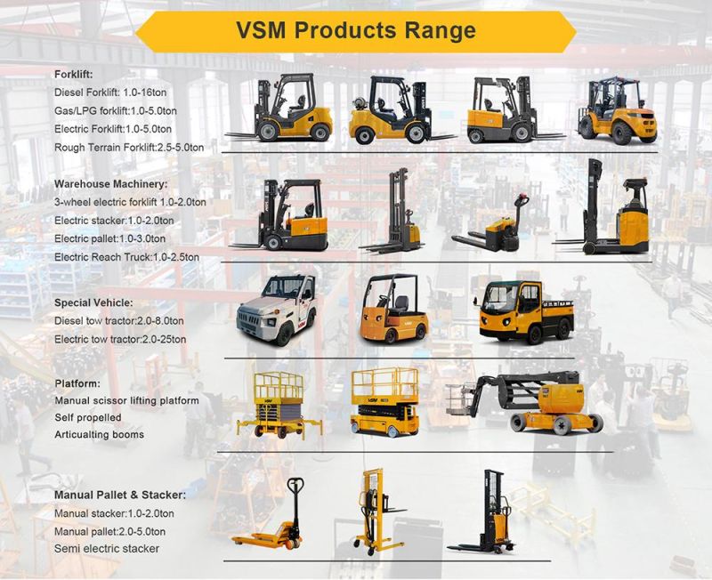 Vsm 3.0ton 3000kg Diesel Forklift Truck 3m/4.5m/5m/6m Lifting Height