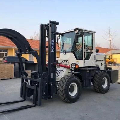 All Road Condition 3.5 Ton Rough Terrain Forklift with Lumber Clamp