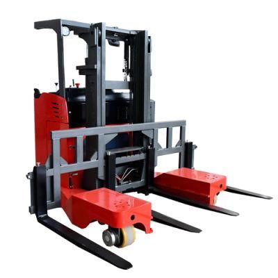 3300 Lb., 62&quot; Lift 1.5-2t 4 Way C Warehouse Electric Very Narrow Aisle Forklift for Rack Arm System