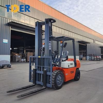 Tder New China 7000 Lbs Toneladas Warehouse Forklift Disel 3 Ton Fd30