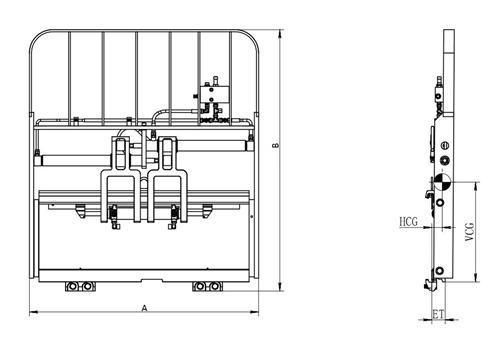 Forklift Attachments 1.5- 7t Fork-Positioner with Side Shifter for Doosan