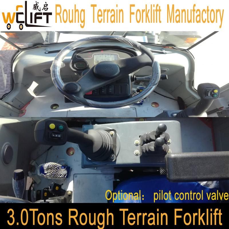 3ton All Rough Terrain Forklift White.
