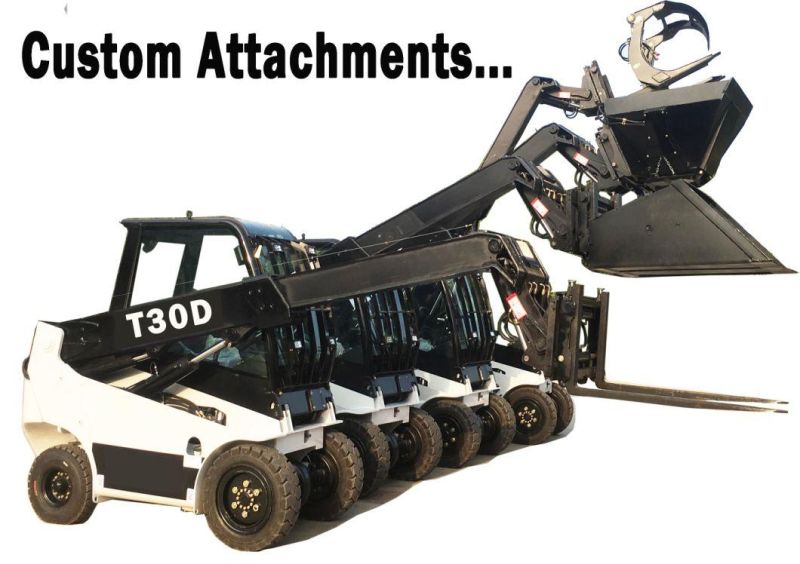 2WD 3.0 Tons Telescopic Forklift with CE Telehandler with 4 M Lifting Height