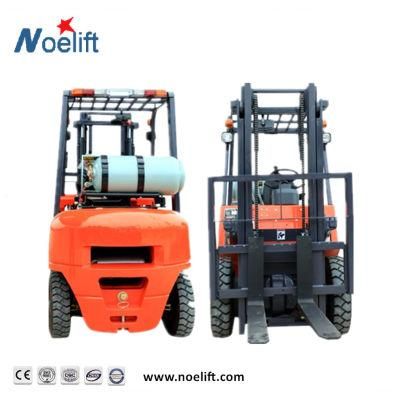 Side Shifter Full Free 3 Stage Dual-Fuel Gas Gasoline Forklift with Forklift Gas Bottle