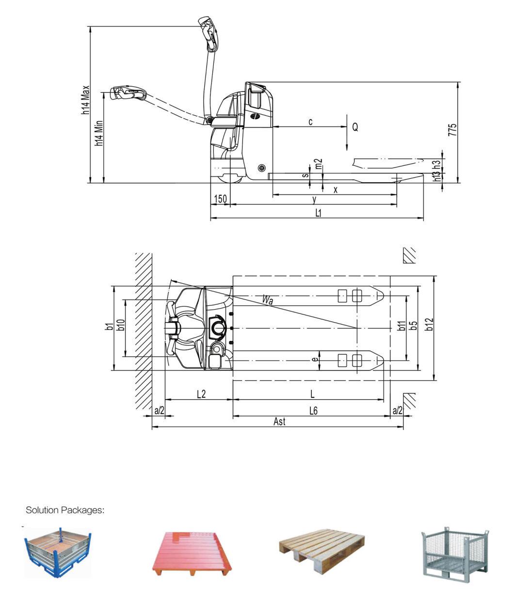 1.8 Ton AC Full Electric Pallet Truck for Dock Tail Trailer