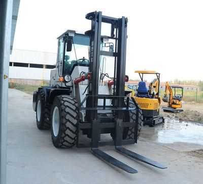 High Efficiency All-Terrain Rough Terrain Forklift Multi-Purpose off Road Forklift