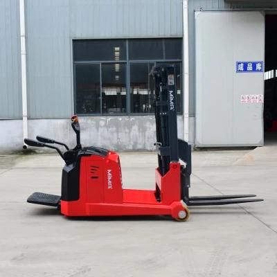 High Accurate 1t-5t Ride on Electric Pallet Stacker with Removable Pedal Design