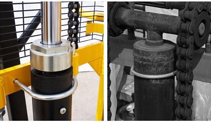 Hugo 1000kg 1t Hand Forklift Manual U-Steel Hydraulic Stacker Price
