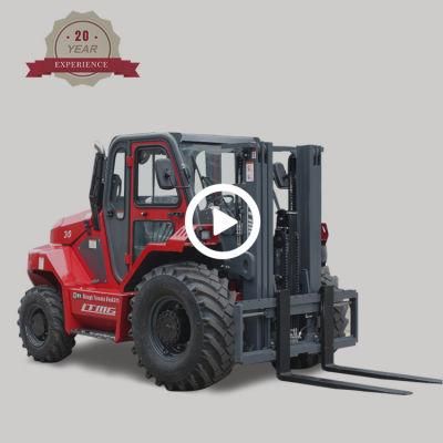 Ltmg Lift Truck 3 Ton Rough Terrain Forklift with Optional Japanese Engine